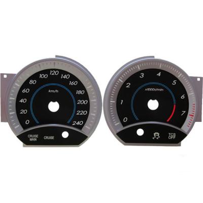 China Good Night Good Night Transmission Silk Screen Printing Light Transmission Tachometer Automobile Meter Dial Digital Front Plate for sale