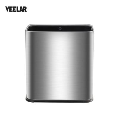 China Sustainable 13L Stainless Steel Hotel Garbage Bin Household Recycling Bin Hygiene Bin for sale