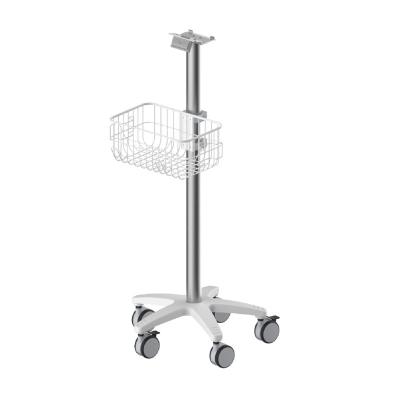 China Hospital Clinic Rolling Rack Cart Stand For Mobile Patient Monitor Cart With Fix Height for sale