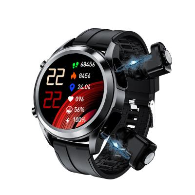 China New Design Touch Screen Sports Smart Watch With TWS BT Earphone Calls Health Monitoring Smart Watch Wholesale Earphone for sale