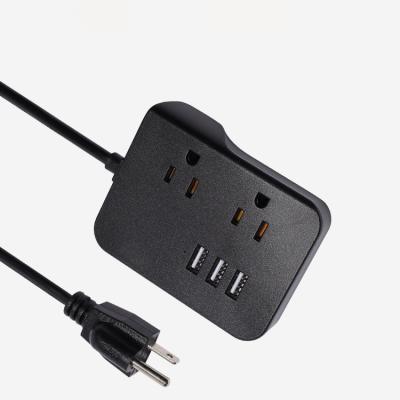 China Residential/Multi-Purpose Power Strip US Plug Surge Protector Extension Smart Plug with 3 USB Port Electrical Outlet for sale