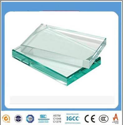 China 12mm jumbo size clear tempered glass with certificate for bathrooms for sale