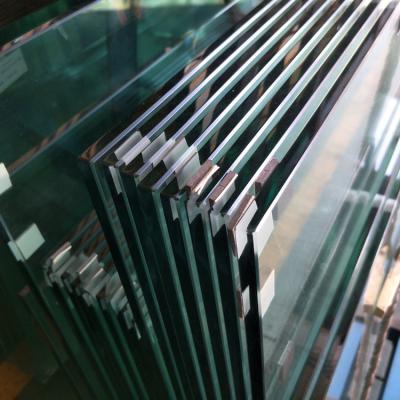 China SGCC standard Custom size 12mm clear tempered safety glass for Button Structural Balustrade Railing for sale