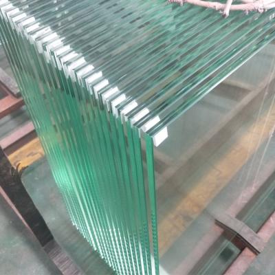 China 13.52mm Ultra clear tempered laminated safety glass panels for stainless steel shoe glass balustrade for sale