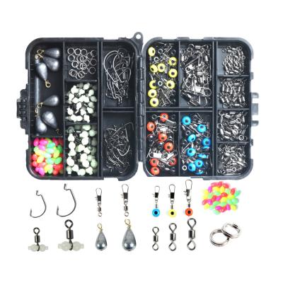 China WPL002 Classic Fishing Tools Terminal Tackles Hooks Set Swivels 251pcs Lead Sinker With Ring for sale