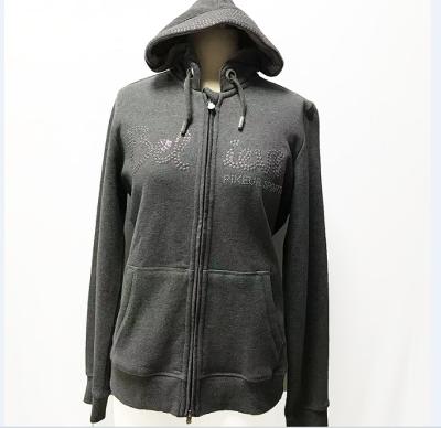 China Anti-wrinkle manufacturer direct selling ladies single hooded knitted zipper long sleeve sweatshirt for sale