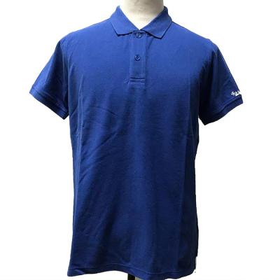 China wholesale custom logo 100% Anti-wrinkle combed cotton solid color men's short sleeve polo T-shirt for sale