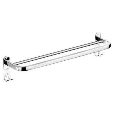 China Wall Mounted Hotel Towel Rack Double Tiers Towel Shelf Rack Single Bathroom Accessories for sale