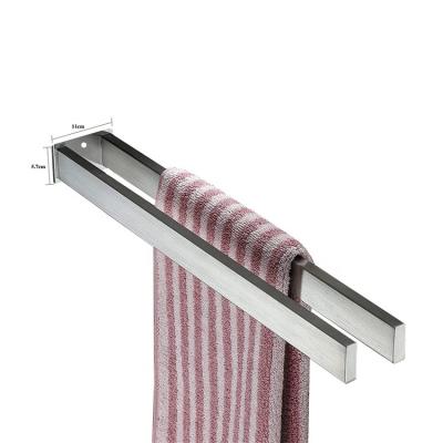 China Durable 304 Stainless Steel Self Adhesive Towel Rack Bathroom 39CM Towel Holder for sale