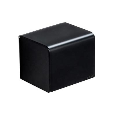 China Durable K15 Household Design Toilet Wall Mount Tissue Box Titanium Black Punch Tissue Box For Bathroom for sale