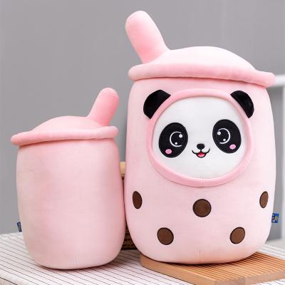 China Custom 9inch decoration boba milk tea plush toy panda pillow toy plush bubble milk tea toy soft stuffed no minimum manufacturing for sale