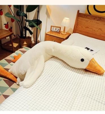 China Wholesale New Decoration Yangzhou Design OEM Goose Stuffed Plush Toy Floor Cushion Sleeping Pillow for sale