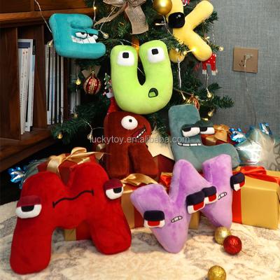 China Decoration luck toy make your own alphabet lore plush toys wholesale soft toy custom stuffed low moq dropshipping for sale