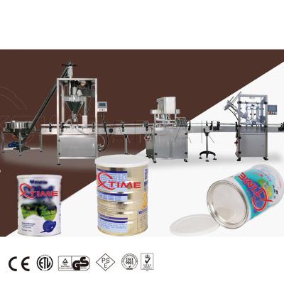 China beverage powder packing line milk powder canister filling machine for sale