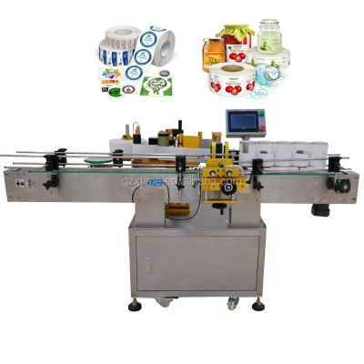 China Food Factory Automatic Round Adhesive Sticker Jar Can Bottle Filling Machine Labeling Machine for sale