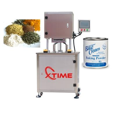 China Semi Automatic Food Vacuum Nitrogen Tin Can Sealing Machine / Nitrogen Can Seaming Machine for sale