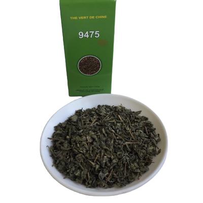 China Green tea 9475 in china loose powder box 100g tea with your logo for middle east for sale