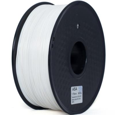 China Factory Directly Supplier ASA Large Filament For 3D Printer White Filament 1.75mm Net Weight 1kg for sale