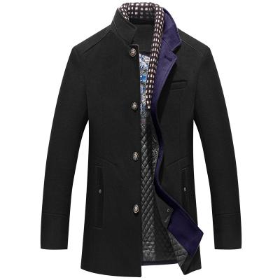 China 2021 Anti-wrinkle men's wool woolen coat thickened scarf collar coat men's coat for sale