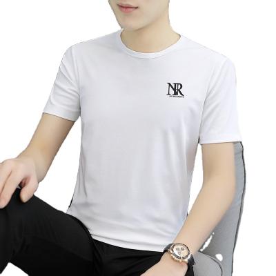 China Anti-wrinkle 100% cotton t-shirt printed with small logo summer and spring use custom design t-shirt for sale