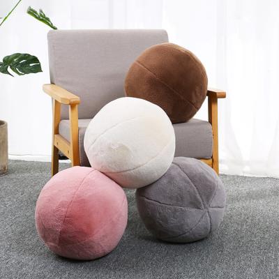 China Anti-static Luxury Round Ball Faux Fur Hair Ball Chair Decorative Pillowcase 30*30cm Sofa Cushion Rabbit Hair Ball For Bed for sale