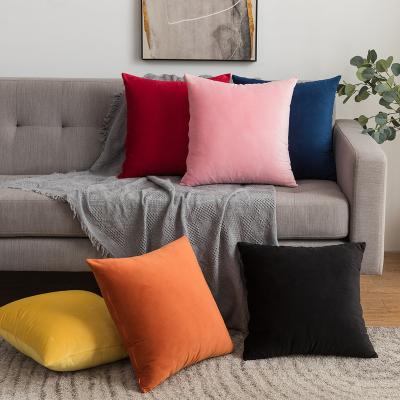 China Sofa Decoration 45*45cm Anti-Static Luxury Velvet Pillow Cover Cushion Soft Velvet Tile Case For Chair Bed Couch for sale