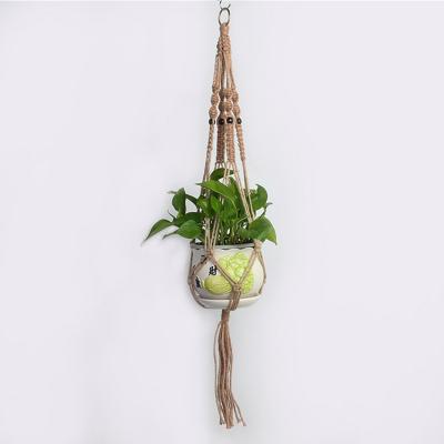 China 2021 Hot Selling Amazon Amazon Baskets Flower Pot Wall Hanging Basket Indoor Outdoor Decor Classic Mini Macrame Plant Hanger for sale