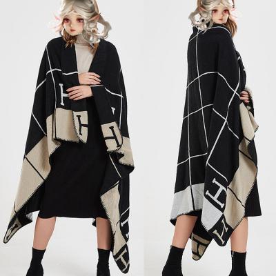 China Factory Direct Wholesale Modern Knitted Throw Blanket Sofa Office Knit Blanket Nordic H Letter Throw Blanket Anti-Static Factory Knitted for sale