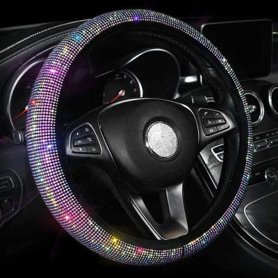 China Anti-skid Protector Bling Diamond Car Steering Wheel Cover Durable Universal Summer Grip for sale