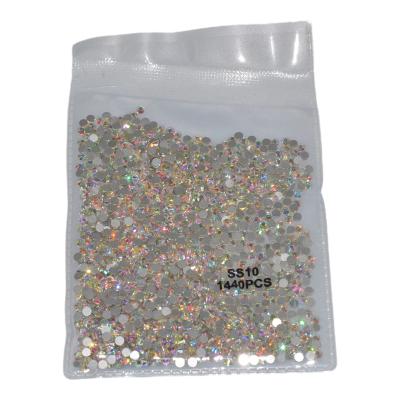 China Durable Glitter Stone Nail Art Crystal Rhinestones Design Decoration Glass Art Rhinestones Wholesale 3D Flatback Non Hotfix Nail for sale