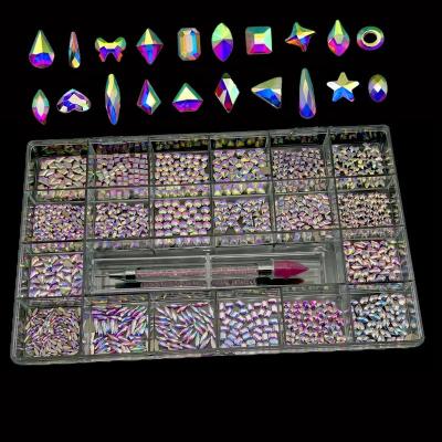 China High Quality 2000pcs K9 Loose Rhinestones Shaped Fancy Rhinestone Nail Kit Crystal Diamond For Nail Decoration for sale