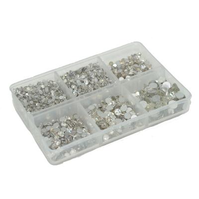 China Flatback Assorted Size Flatback In Box Wholesale Nails Deco Rhinestones for sale