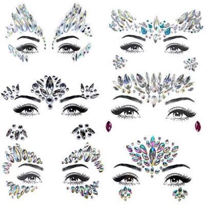 China New Temporary Festival Face Body Jewelry Stickers Glitter Tattoo Crystal Jewelry Face Gems Sticker Decal for sale