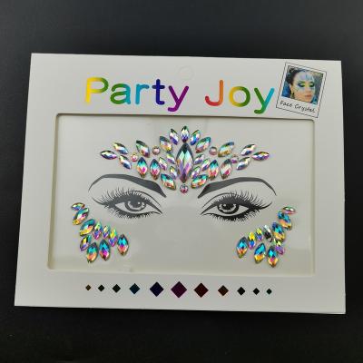 China Temporary Diamond Face Tattoo Sticker Rhinestone Sticker High Quality Temporary Body Gems Eco-Friendly Stickers for sale