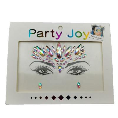 China 2021 New Fashion Health Gel Face Sticker Crystal Stickers Temporary Jewelry Crystal Stickers For Festival Party for sale