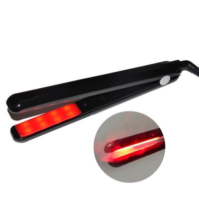 China Safety Queenme Hot Sale Recover Hair Straightener Professional Cold Flat Iron Damaged Ultrasonic Infrared Hair Care Iron for sale