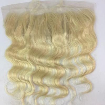 China Virgin Hair Wholesale Cuticle 613 Blonde 613 Wholesale Price Seller Hair Factory Straight Ear To Ear 13x4 Lace Frontal Closure for sale