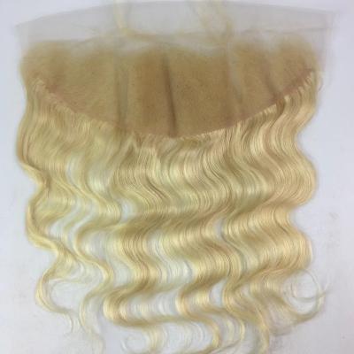 China 100% High Digital Blonde 613 Human Hair Closure Indian Thin Swiss Lace Closure 13x4 100% Human Hair Frontal Vendor Lace Frontal Closure for sale