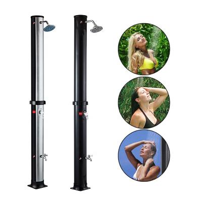 China PVC+ABS WITH CHROME CYEN 2021 Wholesale Black 35L PVC 35L Beach Solar Powered Outdoor Garden Shower Pool Solar Shower for sale