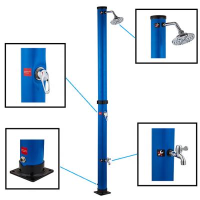 China Garden PVC Outdoor Solar Shower Cyen Solar Shower with Shower Head and Foot Wash Blue Color 20L for sale