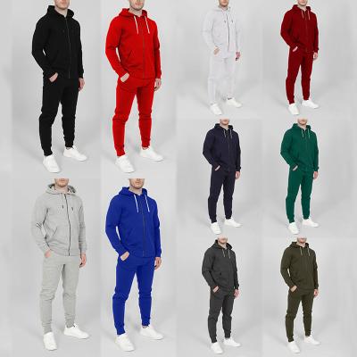 China Breathable Fashionable Joggers Zipper Two Piece Pants Set Mens Hoodie And Jogger 4xl Plus Size Casual Jogger Pants For Men for sale