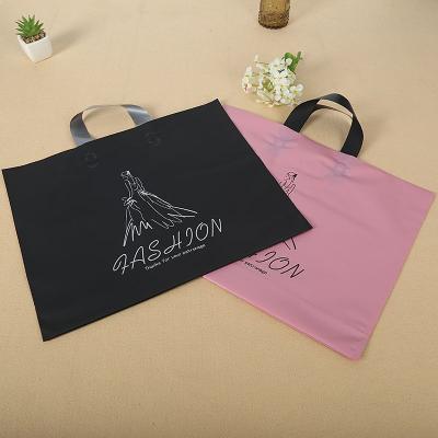 China Fashion high quality printing plastic clothing handbag customized shopping bags can be printed LOGO clothing handbag for sale