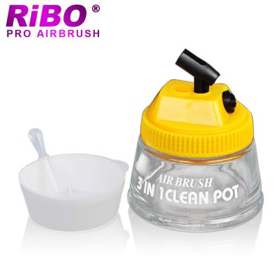 China Portable Airbrush Pot Large and Convenient Steady Airbrush Cleaner from RIBO China for sale