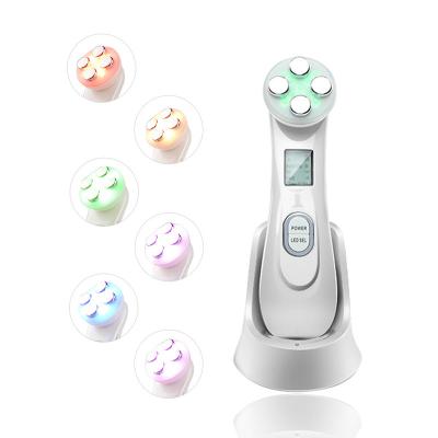 China Professional Portable Facial EMS RF LED Face Lift Home Salon Equipment Machine High Frequency Wrinkle Remover for sale