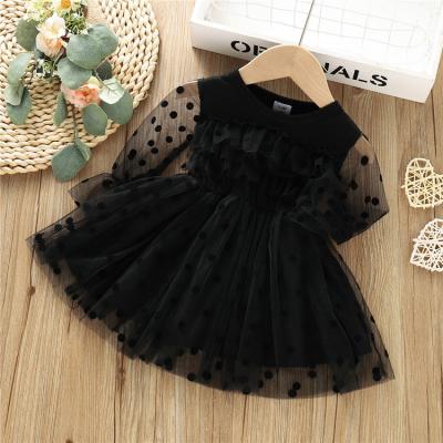 China Breathable Wholesale Lace Sleeve Kids Clothing Set Boutique Autumn Tutu Baby Dress for sale