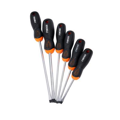 China Household Tool Finder Factory Direct Wholesale Grooved Professional Magnetic Screwdriver With PP TPR Handle for sale