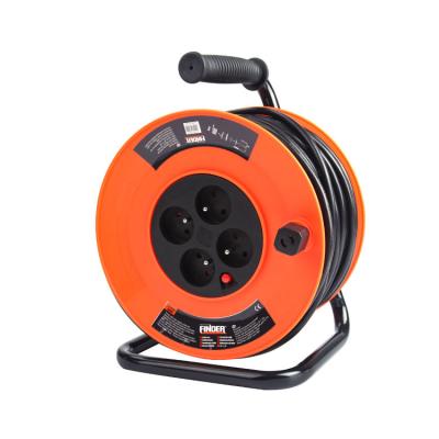 China Industrial Equipment Power Reel 50m*1.5 Classes Electric Retractable Cable Reel Extension European Cable Reel for sale