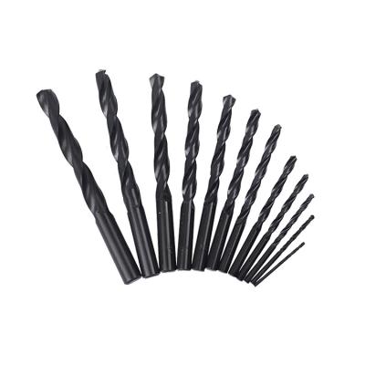 China Metal Drilling Factory Price HSS4341 Black Color HSS Straight Shank Twist Drill Bit For Metal Drilling for sale