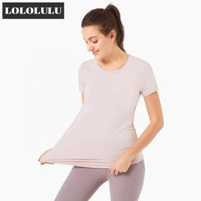 China QUICK DRY High Quality ECO Polyester T-shirt Two Mile Wear Gym Workout T-Shirt For Women for sale