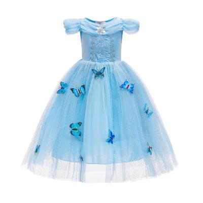 China Latest Fashion Washable Kids Designs Birthday Party Kids Color Cinderella Dress For Kids Girl Ball Gown For 9 Years for sale